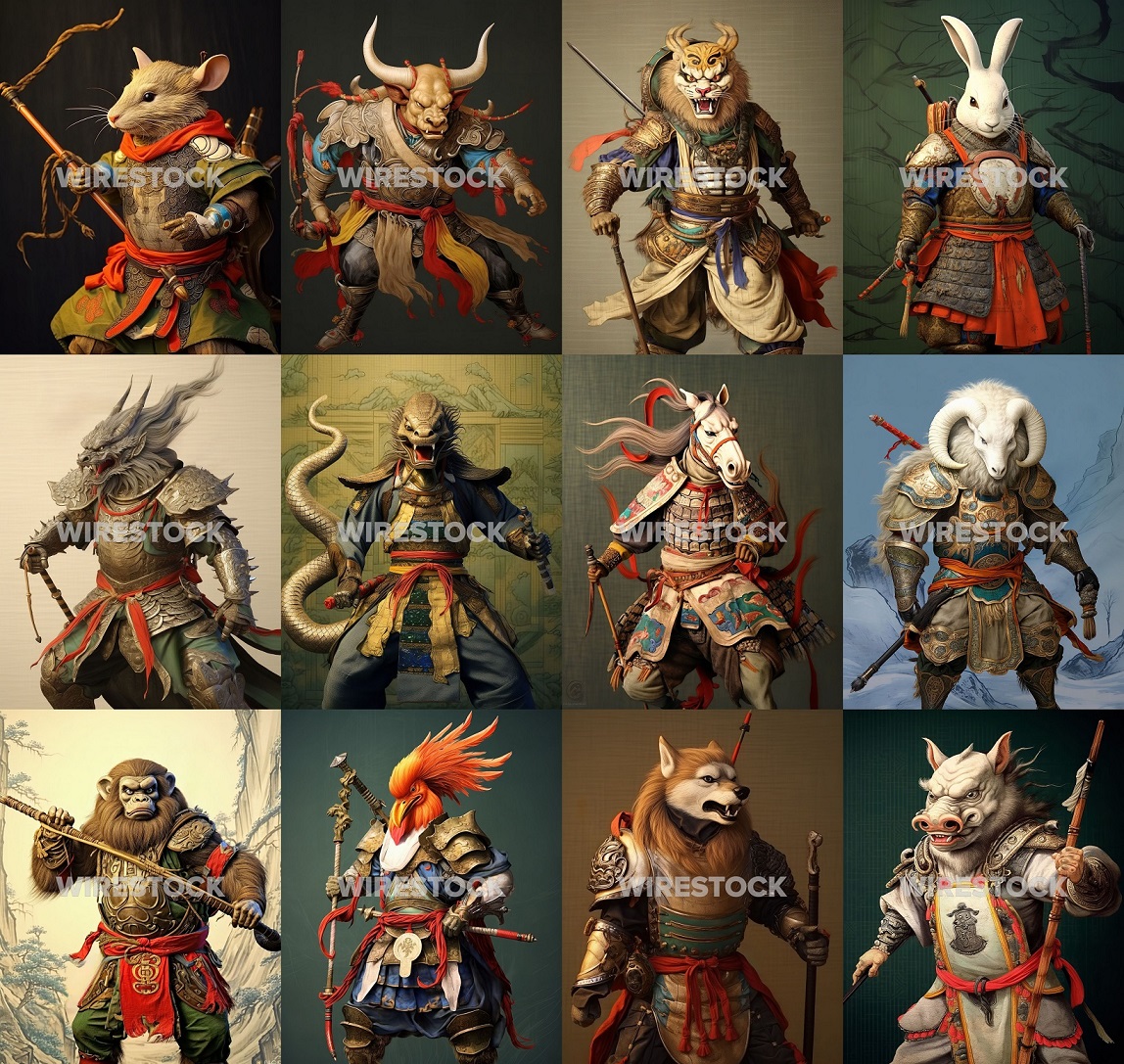 East Asia Twelve Zodiac Animals